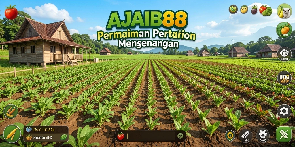 Tampilan gameplay AJAIB88 dengan aktivitas pertanian yang seru.