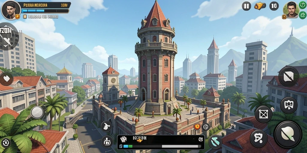 Tampilan gameplay seru F200M dalam Tower Defense.