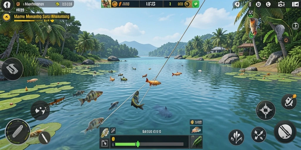 Gameplay memancing HR89 yang menegangkan dengan grafis menawan.