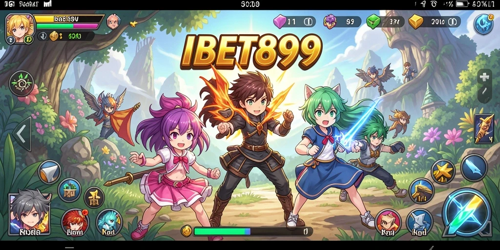 Tangkapan layar dari gameplay seru di IBET899 dengan karakter anime.