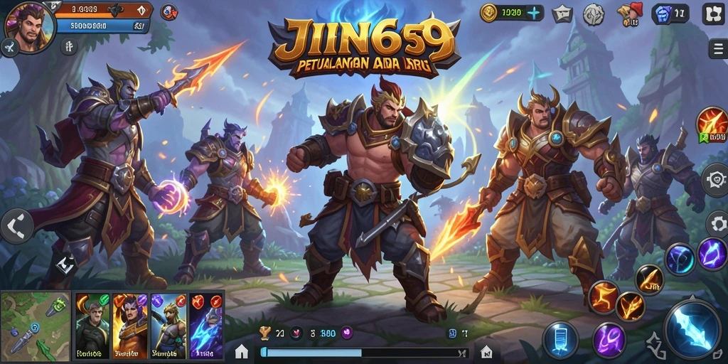 Tampilan gameplay seru di dunia fantasi JIN69.