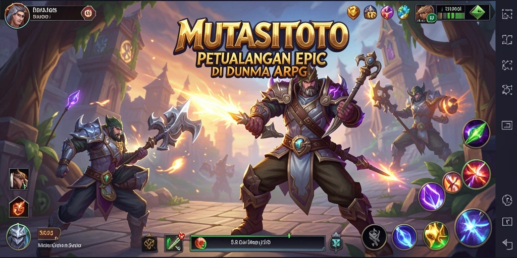 Gameplay seru dalam petualangan ARPG yang menantang.