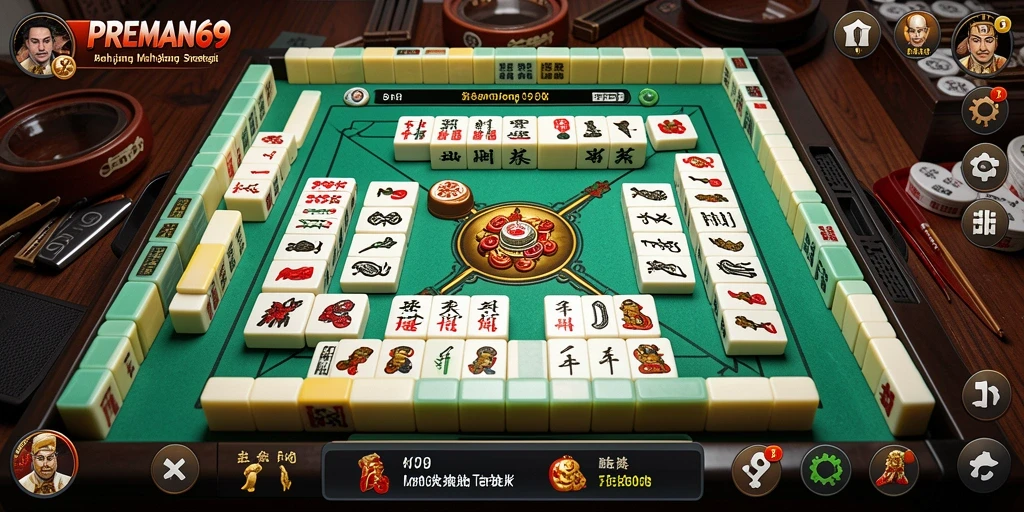 Tangkapan layar dari gameplay PREMAN69 yang mendebarkan dan penuh strategi Mahjong.