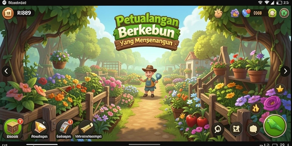 Menampilkan gameplay seru dalam berkebun yang menantang.