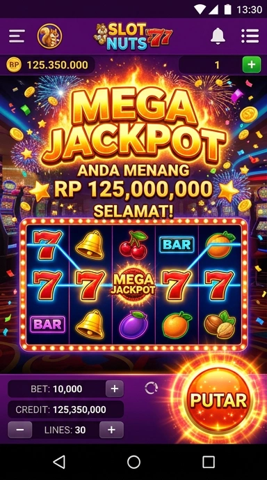 Tampilan antarmuka aplikasi nuts777 yang mudah dipahami.